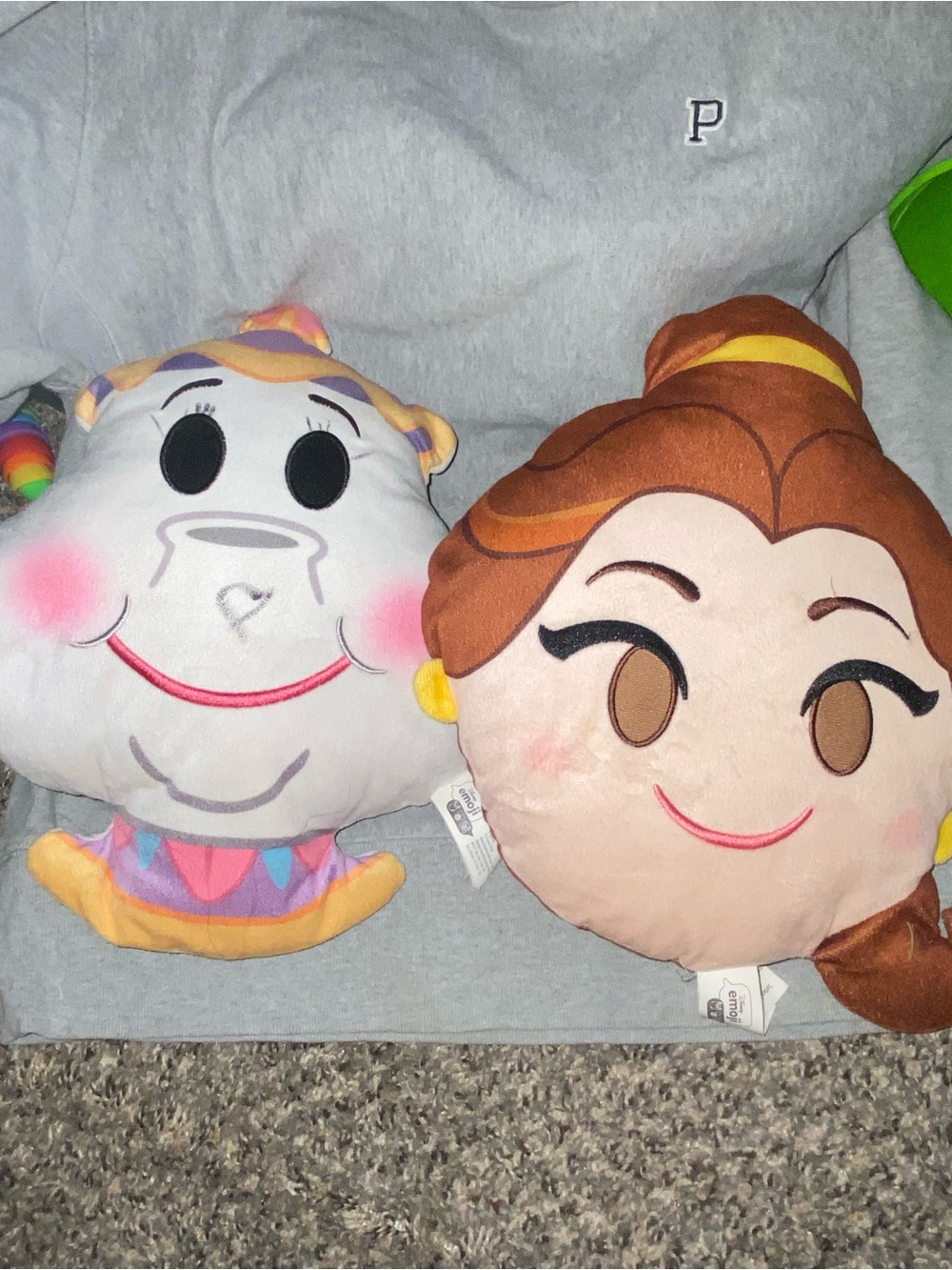 Disney emoji beauty and the beast belle plush pillow